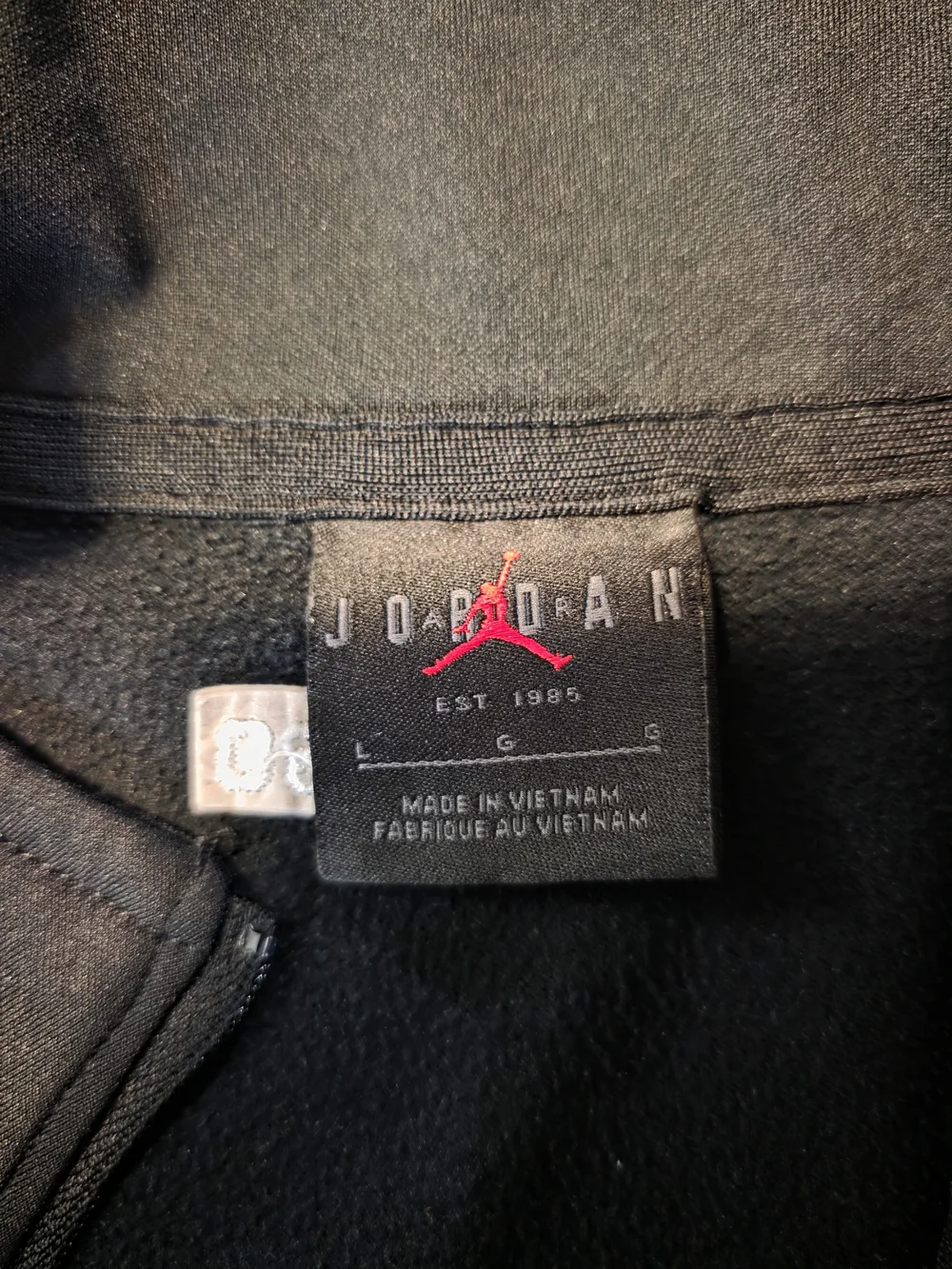 Jordan Black UH Embroidered Quarter-Zip Pullover
